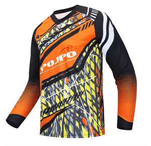 Maillot de VTT unisexe à manches longues, sublimation personnalisée, séchage rapide, respirant, léger, vente en gros, directement de l'usine - Product Image 2