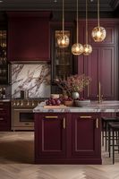 Lemari Dapur Modular Gaya Klasik Mewah Modern dengan Pintu Akrilik Lacquer, Sink, Keran, Engsel, Backsplash, dan Laci dari Kayu Lapis