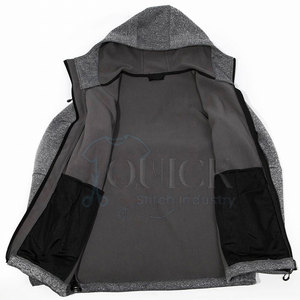 Venta al por mayor logotipo personalizado ecológico logotipo frontal impermeable de poliéster para hombres chaqueta Softshell transpirable uso al aire libre primavera - Product Image 4