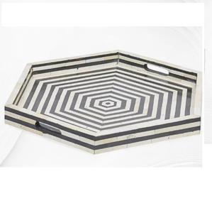 Bandeja de Madera de Diseño con Acabado de Incrustaciones de Hueso, Multiusos, con Tamaño Personalizado, Nueva Llegada, Bandeja de Madera con Aspecto Elegante - Product Image 2