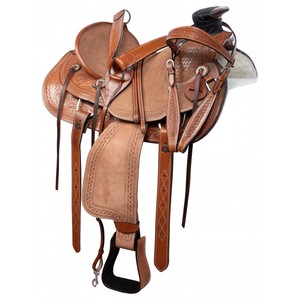 Selle de ranch Roper personnalisée MEILLEURE SELLE en cuir véritable marron de l'Ouest siège Softy en cuir personnalisé avec logo personnalisé - Product Image 5