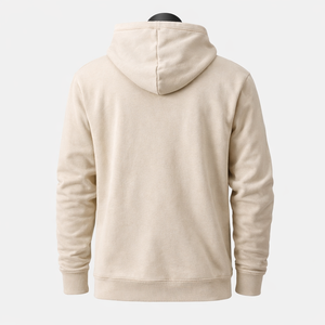 Sudadera con Capucha Personalizada en Color Crema |   Sudadera con Capucha de Felpa Gruesa |   Sudadera con Capucha Unisex de Estilo Urbano OEM ODM - Product Image 2