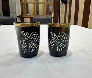 Las mejores tazas de chupito de cuerno de búfalo hechas a mano, cuerno de vaca para beber, taza vikinga de cuerno de buey de cristal para fiestas y brindis - Product Image 3