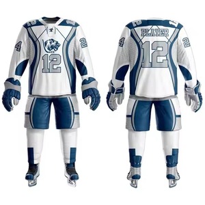 2025 uniforme de hockey sobre hielo de precios baratos personalizados de alta calidad con diseño personalizado sublimación uniforme de portero de tela transpirable - Product Image 1