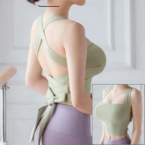 Soutien-gorge de sport noir pour femmes Sexy Fitness Underwear Camis Push Up Yoga Crop Top Home Exercise Vest Gym Shirt Sportswear - Product Image 4