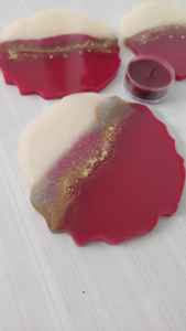 Posavasos de resina más vendidos, diseño de lujo hecho a mano para uso en el hogar y la Oficina, posavasos de forma Irregular de piedra, prevención de arañazos 2025 - Product Image 2