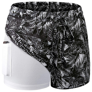 Short d'entraînement respirant 2 en 1 personnalisé pour femmes, vêtements d'été de course à pied, de gym et de fitness, vêtements OEM avec logo et options de marque privée - Product Image 3
