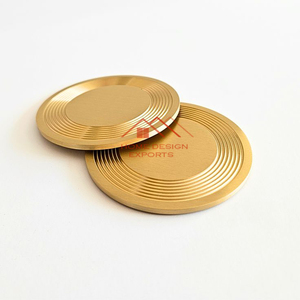 Posavasos para taza de café y té, accesorios de vajilla para decoración del hogar a precio mayorista, diseño increíble, superventas, redondo de latón macizo - Product Image 2