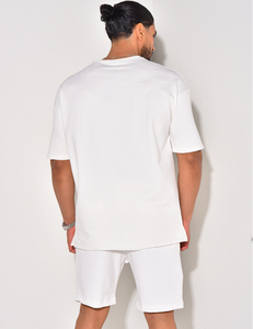 Conjunto de ropa deportiva informal para hombre de 2 piezas, camiseta transpirable y pantalones cortos para entrenamientos de verano - Product Image 5