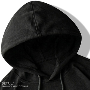 Sweat à capuche Colorblock chaud d'hiver pour hommes élégants pull en coton et polyester épais de haute qualité sweats à capuche avec logo personnalisé pour hommes - Product Image 4