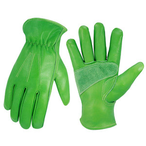 Gants de travail en cuir de chèvre Gants d'haltérophilie Workout Fitness Gants de conducteur en cuir respirant. - Product Image 1