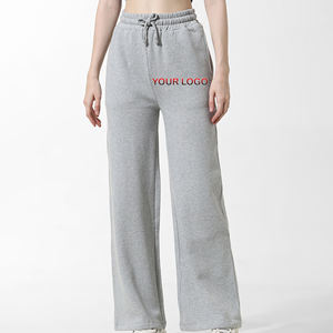 Venta al por mayor de pantalones de chándal acampanados holgados hechos a medida y pantalones con logotipo impreso personalizado pantalones de chándal de pierna ancha transpirable - Product Image 5