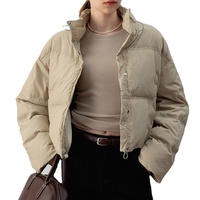 Vestes matelassées courtes pour femmes, doudounes, manteaux d'hiver, chaudes, courtes, isolées, pour l'extérieur