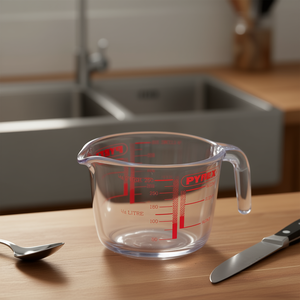 Jarra Medidora de Alimentos Graduada Pyrex de 250 ml, Transparente y Roja (259B000 8016) - Product Image 3