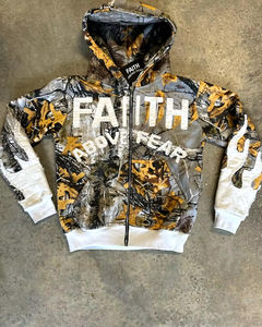 Y2k Streetwear Zipper Up Hoodie Custom Alphabet Distressed Patchwork Oversized Cropped Hoodie para hombres Acid Wash Zip up Hoodies - Product Image 3