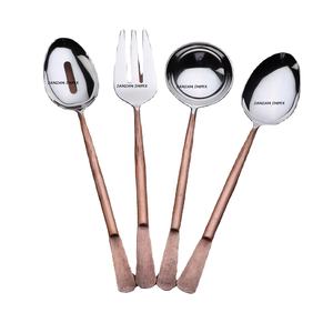 Stainless Steel Serving Spoon Dish Scoop with <b>Copper</b> Antique Finish Elegant Hostess <b>Kitchen</b> <b>Utensil</b> for Serving, Dining - Product Image 3