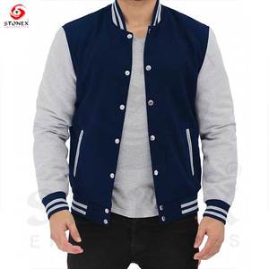 Veste d'hiver matelassée brodée personnalisée pour hommes Style baseball universitaire avec manches en cuir Letterman Design - Product Image 6