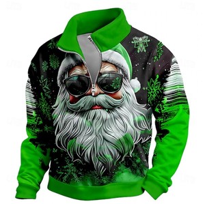 เสื้อสเวตเตอร์คริสต์มาสสำหรับผู้ชายและผู้หญิงเสื้อสวมหัวเสื้อสวมหัวสำหรับเทศกาลคริสต์มาสสีทึบเป็นมิตรต่อสิ่งแวดล้อมเสื้อเจอร์ซีย์ด้านหน้าโลโก้สำหรับฤดูหนาว - Product Image 4