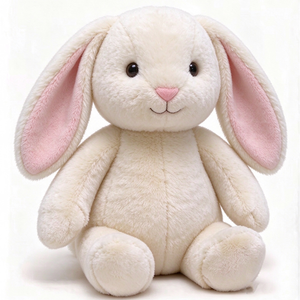 Peluche personnalisée pour bébé, lapin en peluche sûr et moelleux, cadeau, lapin en peluche avec oreilles intérieures roses - Product Image 6