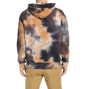 Sweat à capuche en éponge française pour hommes délavés en gros personnaliser la conception lourde Vintage Tie Dye Hoodies - Product Image 3