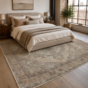 Alfombra Lavable Tradicional Bergama Cocoa RW7033 de Rug Weavers, Venta al por Mayor, Chenilla Lavable, 10 Tamaños - Product Image 4