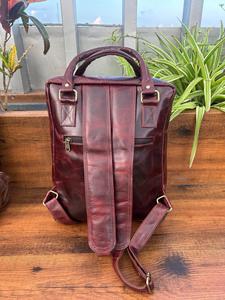 Sac à dos de luxe classique en cuir de buffle fait à la main sac à dos de voyage en peau de vache pour unisexe nouveauté 2024 - Product Image 2