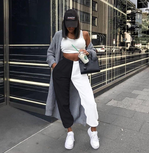 2024 léger grande taille pantalons pour femmes confortable respirant deux tons couleur pantalon pour l'hiver - Product Image 4