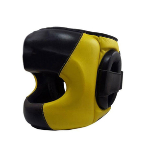 Casque de boxe professionnel Protège-tête de sécurité en cuir véritable avec équipement de tête de protection en matériau PU durable EVA avec conception OEM - Product Image 3