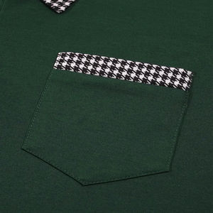 Chemise à manches courtes pour homme de haute qualité, en jersey uni d'été, viscose/coton, grande taille, col rabattu, respirante - Product Image 3