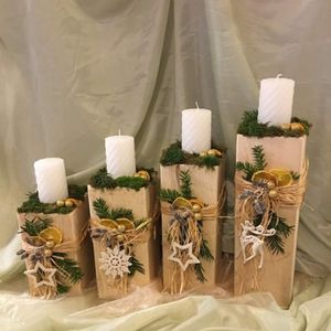 Décoration de support de bougeoir en bois pour les festivals à la maison décorer l'article support de pilier en bois d'Inde - Product Image 4