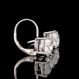 ต่างหูเพชรทรงห่วง 4.00 กะรัต ได้รับการรับรองจาก IGI เพชรเพาะเลี้ยงในห้องปฏิบัติการ ทองคำแท้ 14K เครื่องประดับชั้นดี - Product Image 2