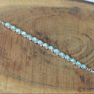 Natural Ethiopian Opal Bracelet 925 Sterling Silver Adjustable Handmade Gemstone Jewelry <b>October</b> <b>Birthstone</b> Gift - Product Image 4