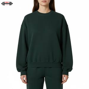 Sudadera de Invierno de Alta Calidad con Cuello en V y Hombros Caídos para Mujer 2025, Sudadera de Forro Polar Extra Grande Personalizada, Ropa Urbana de Algodón de Marca - Product Image 4