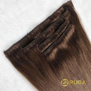 Extensions de cheveux naturels à clipser, couleur tendance 2026, super double drawn, pointes épaisses, pour salons et grossistes - Product Image 5