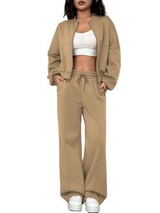 Conjunto Deportivo de Dos Piezas para Hombre y Mujer, Chaqueta con Cremallera y Pantalones, Ropa Deportiva para Gimnasio y Entrenamiento, Logotipo Personalizado - Product Image 3