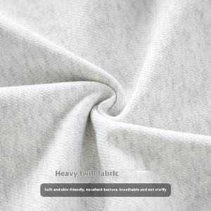 Camiseta de algodón puro de punto de alta calidad en blanco de Color sólido suelta de manga corta para hombre gris 100% algodón para hombre de ajuste suelto - Product Image 3