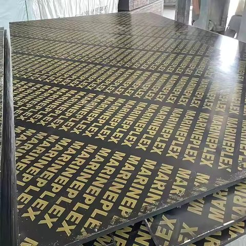 Brown Film Faced Plywoods for Outdoor Marine Construction 17-21mm Thickness 1220*2440mm Rubber Core Eco-Friendly 10x Repeat E1