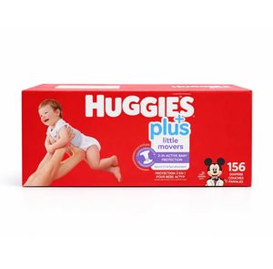 Couches pour bébés Huggies Little Movers Premium, toutes tailles, ajustement doux et extensible, protection contre les fuites pour bébés actifs toute la journée - Product Image 2