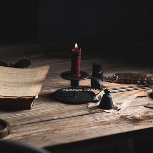 Porte-bougies en fer de style vintage écologique fait à la main pour la décoration de la maison pour les cadeaux d'anniversaire et de mariage de pendaison de crémaillère - Product Image 3