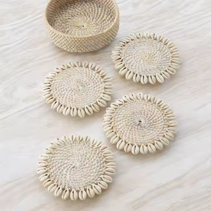 Finest Quality Shape Rattan Coasters <b>Wicker</b> Plate Pattern Cup Coaters <b>Placemats</b> Pads for Home Kitchen <b>Wicker</b> Crafts Viet Nam - Product Image 6