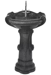 Fancy Double-Color Vitrosa Ceramic Pedestal Wash Basin Coffee Brown Lavabo Sink Set for Hospitals and Villas India Export - Product Image 3