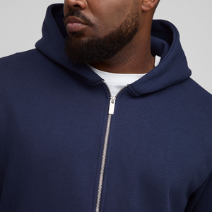 Sweat à capuche zippé pour homme, personnalisé avec logo brodé et sérigraphié, en Spandex/Polyester 240 g/m², de haute qualité, coupe classique, collection automne - Product Image 6