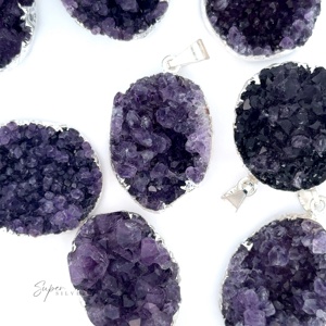 Amethyst <b>Geode</b> Pendant Loose Nature <b>Crystal</b> - Product Image 4