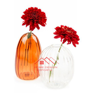 Simplicity Wedding Decor <b>Glass</b> <b>Vase</b> <b>Smoke</b> Luster Vertical Edge <b>Glass</b> <b>Vase</b> for Party Wedding - Product Image 1