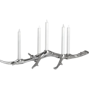 Porte-bougie décoratif en argent, style moderne, unique, nouveau style, grand porte-bougie de style antique moderne, fournitures - Product Image 1