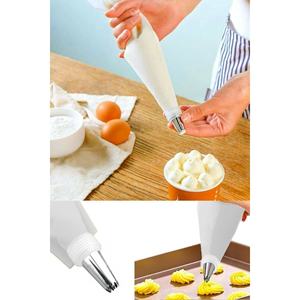 อุปกรณ์ตกแต่งเค้ก-ชุดถุงบีบครีม 10 ชิ้น พร้อมหัวบีบสแตนเลส - Product Image 1