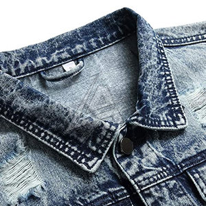 Best Selling Men's Long Jeans <b>Jacket</b> Breathable Comfortable <b>Lightweight</b> Quick Dry 100% Cotton Winter New Condition - Product Image 3