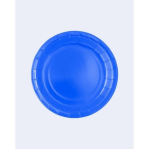 Piatti di carta blu Party Love da 17 cm usa e getta per feste, 12 pezzi per confezione - Product Image 1