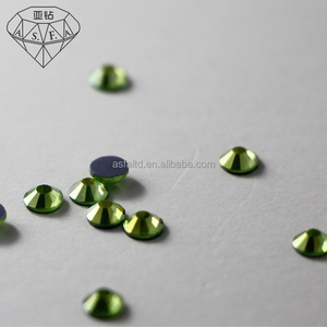 ASFA219 Peridot AB Strass thermocollants en verre Matériel durable et élégant pour l'artisanat Bijoux Vêtements Sac Décoration DIY - Product Image 2