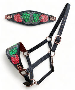 Mayorista Personalizable Western Saddle Horse Bronc Halter Totalmente Personalizable Nylon Cuero de Vaca Argentina - Product Image 1